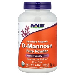 2 X NOW Foods, Certified Organic D-Mannose Pure Powder, 6 oz (170 g)