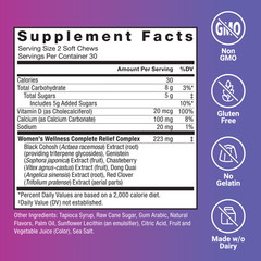 Force Factor Menopause Relief Black Cohosh Hot Flashes Hormone Balance 60 Chews