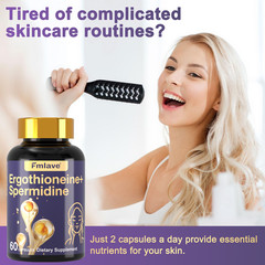 L-Ergothioneine 25 mg Spermidine Supplement for Longevity & Cellular 60 Veg Caps
