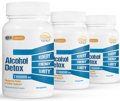 3 Pack Alcohol Detox, hangover relief and sober support-60 Capsules x3