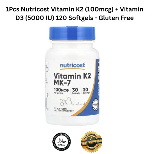 1 Bottle x 120 caps Nutricost Vitamins – Free Shipping