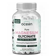 Organics Ocean Pure Magnesium Glycinate for Women and Men ULES SEALED