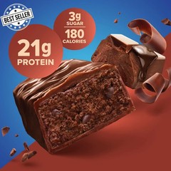 Pure Protein Chocolate Deluxe Bars 21g Protein Low Sugar 12 Count Gluten-Free