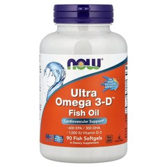 2 X NOW Foods, Ultra Omega 3-D� Fish Oil , 90 Fish Softgels