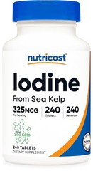 Nutricost Sea Kelp Iodine 325mcg – 240 Tablets, Non-GMO, Gluten Free