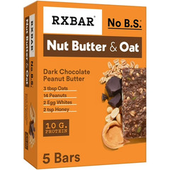 RXBAR Nut Butter, Oat Protein Bars Gluten-Free, Chocolate Peanut Butter, 5 Ct