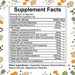 All-In-One Herbal Liver Support with Vitamins For Immune & Digestion 30~120Caps