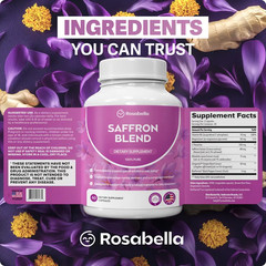 Rosabella Saffron Blend For Positive Mood & Stress Support Vegan Gluten-Free