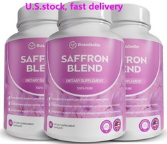 Rosabella Saffron Blend – 3-Pack (180 Caps) – Mood & Focus, Non-GMO