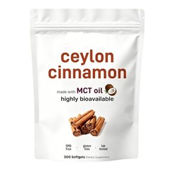 Ceylon Cinnamon 7,200Mg Equivalent | 300 Softgels includes MCT Oil | Highly Bioa