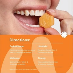 Create Creatine Monohydrate Gummies for Men & Women: Strength, Orange 90ct