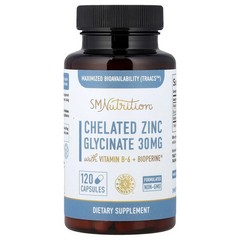 2 X SMNutrition, Chelated Zinc Glycinate, 120 Capsules