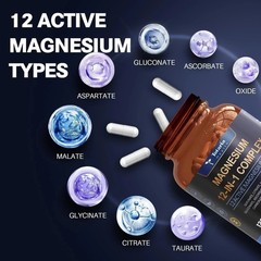Magnesium 12 in 1 Complex 700mg – Glycinate Citrate Malate Taurate Daily Support