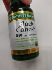 Nature’s Bounty Black Cohosh 540mg 100 Capsules EXP 04/2028 Sealed
