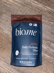 Bio.Me Daily Prebiotic Fiber Dietary Supplement Chocolate 30 Servings Exp 04/27