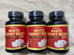 3 pack Satoomi White Kidney Bean Extra Strength 9050 mg 90 caps Exp 02/27