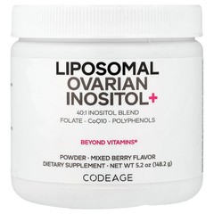 2 X Codeage, Liposomal Ovarian Inositol+ Powder, Mixed Berry, 5.2 oz (148.2 g)