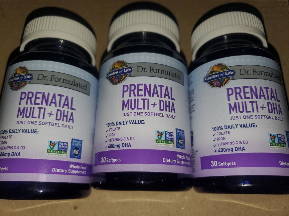 Garden Of Life Dr Formulated Prenatal Multi + DHA Exp 2028 Lot Of 3