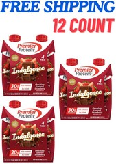 Premier Protein Indulgence Shake, Chocolate Covered Strawberry, 11 fl oz, 12 Ct