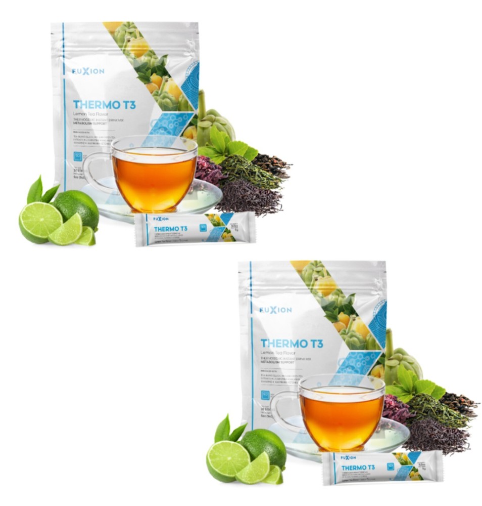 NEW-Fuxion Thermo T3-Thermogenic fat burner weight loss drink-2 bag- 56 stick