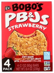 Bobo’s Oat Bars, PB&JS Strawberry Oat Bars, 8.4 Oz