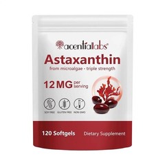 Acentialabs Astaxanthin three Strength 12mg Natural Antioxidant 120 Softgels