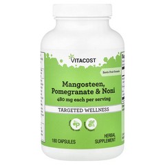 2 X Vitacost, Mangosteen, Pomegranate & Noni, 480 mg each per serving, 180 Capsu