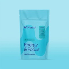 Neuro Wintergreen Energy Focus Gum 90 Pieces Sugar Free Vegan Natural Caffeine