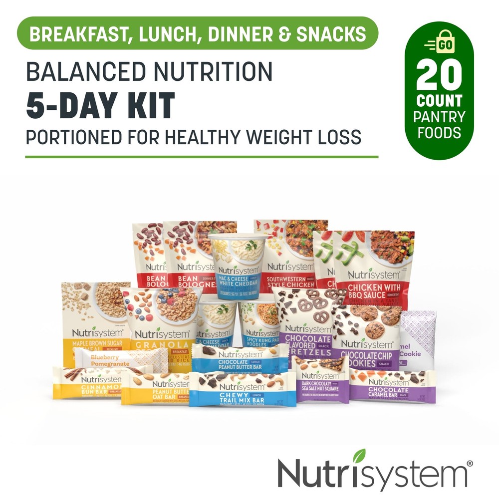 Nutrisystem Kickstart Balanced Nutrition 5-Day Protein Weight Loss Kit, 20 pack,