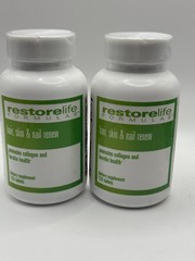 2x Restore life Formulas hair, skin & nail renew promotes 120 tab Each! 2 Pack