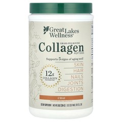 2 X Great Lakes Wellness, Grass-Fed Bovine Collagen Peptides, Chai, 10 oz (284