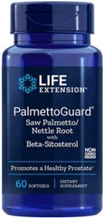 PALMETTOGUARD SAW PALMETTO NETTLE ROOT BETA- SITOSTEROL 60 Sgel LIFE EXTENSION