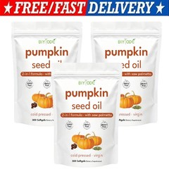 Pumpkin Seed Oil with Saw Palmetto 300 Softgels | Cold Pressed, organic Virgi…
