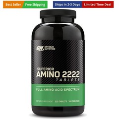 Superior Amino 2222 Tablets, Complete Essential Amino Acids, EAAs, 320 Count