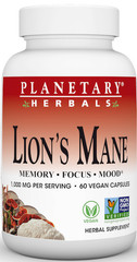 Planetary Herbals Lion’s Mane 500 mg 60 vegetarian capsules