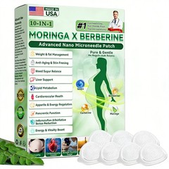 Moringa & Berberine 10-IN-1 Advanced Nano Microneedle Patch – 7pcs/box BOX) (1-3