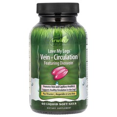 2 X Irwin Naturals, Love My Legs, Vein + Circulation, 60 Liquid Soft-Gels