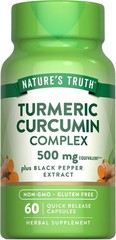 Nature’s Truth Turmeric Curcumin with Black Pepper Extract | 500mg | 60 Capsules