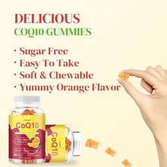 Buy 1 Get 1 Free Sugar Free CoQ10 Gummies, Heart Health Supplement, 2 Month