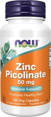 Now Foods ZINC PICOLINATE 50mg 120 Cap Bottle EXP 09/29 Immune Support