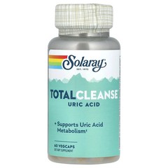 2 X Solaray, Total Cleanse, Uric Acid, 60 VegCaps