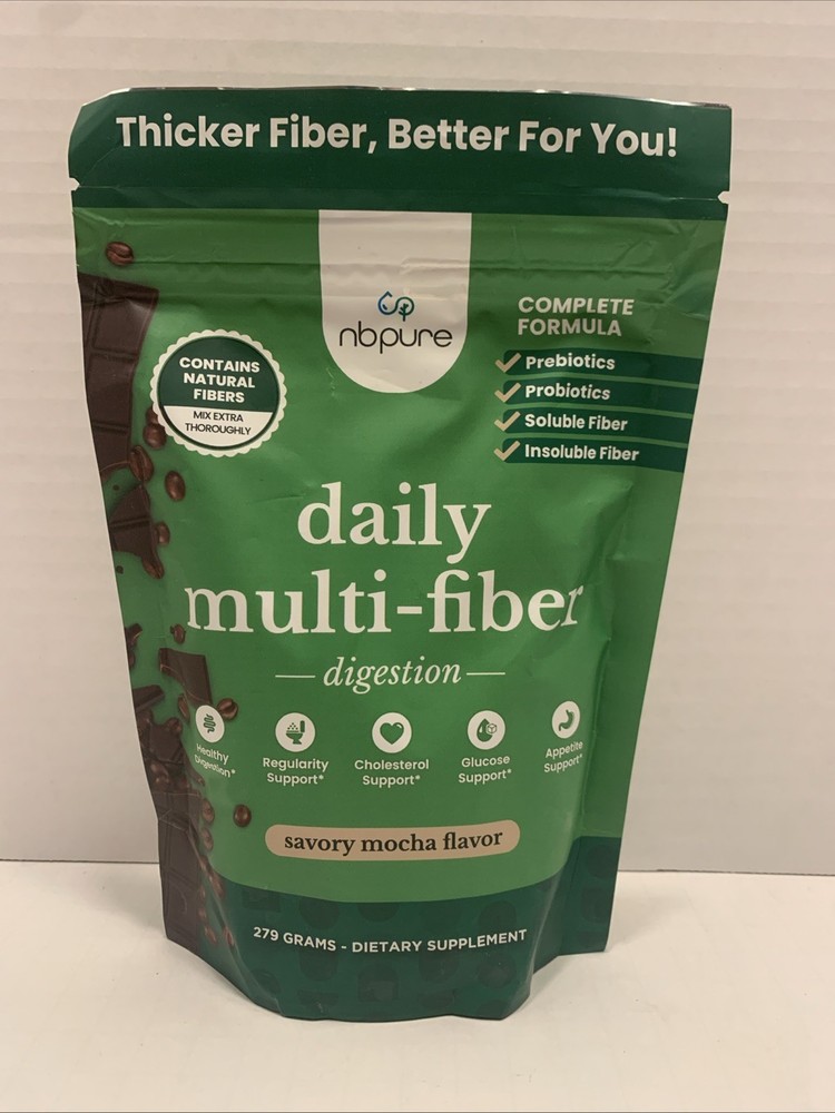 Nbpure Daily Multifiber Savory Mocha Powder 45 Servings Complete Formula