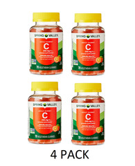 4 PACK Spring Valley Vitamin C Vegetarian Gummies, Orange, 250 mg, 70 Count