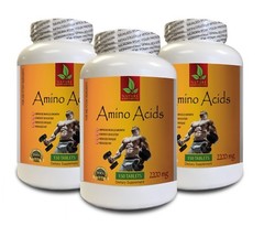 muscle building – AMINO ACIDS 2200mg – Stamina Pills – 3 Bottles 450 Tablets