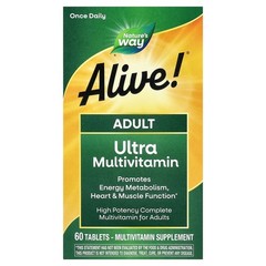 2 X Nature’s Way, Alive!� Adult Ultra Multivitamin, 60 Tablets