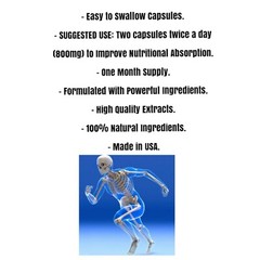 HYALURONIC ACID, Glucosamine, MSM, 120 Capsules. Joint Stiffness Relief, Support