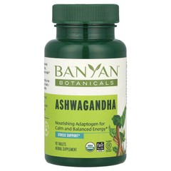 2 X Banyan Botanicals, Ashwagandha, 90 Tablets (500 mg per Tablet)