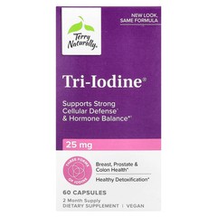2 X Terry Naturally, Tri-Iodine�, 25 mg, 60 Capsules