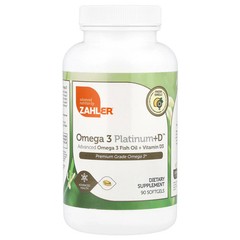 2 X Zahler, Omega 3 Platinum+D�, Advanced Omega 3 Fish Oil + Vitamin D3, 90 Sof