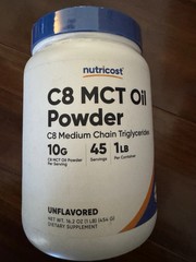 New Nutricost C8 MCT Oil Powder 1LB 16oz Exp 10/28 – Medium Chain Triglycerides